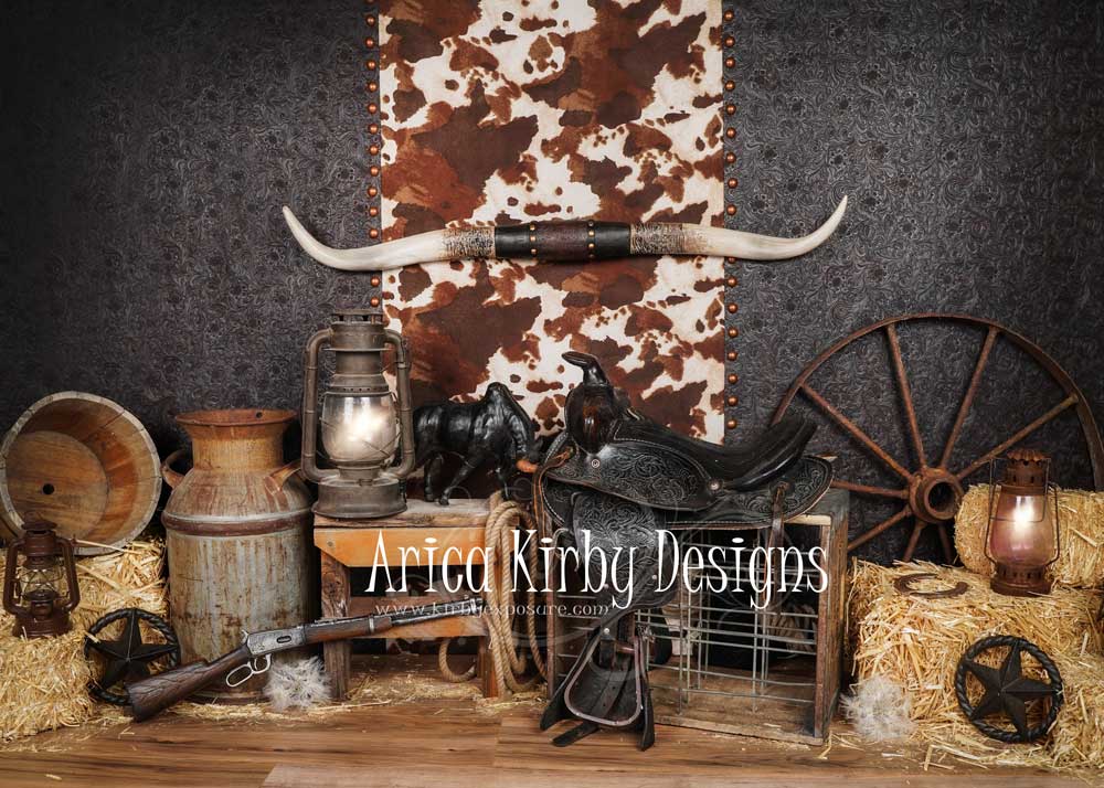 Cake Smash Wild West Sfondo in Pile Retro Progettato da Arica Kirby