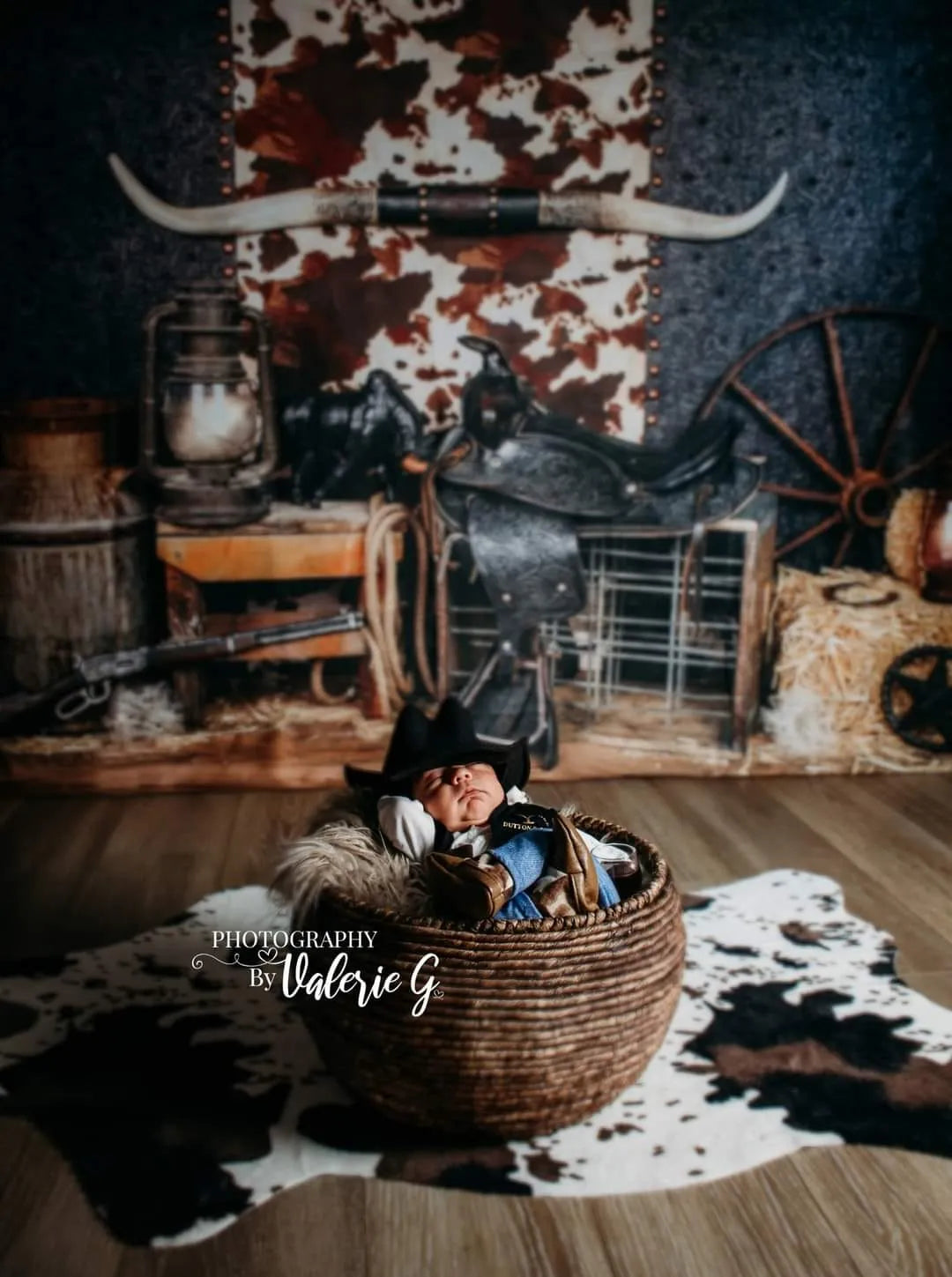 Cake Smash Wild West Sfondo in Pile Retro Progettato da Arica Kirby