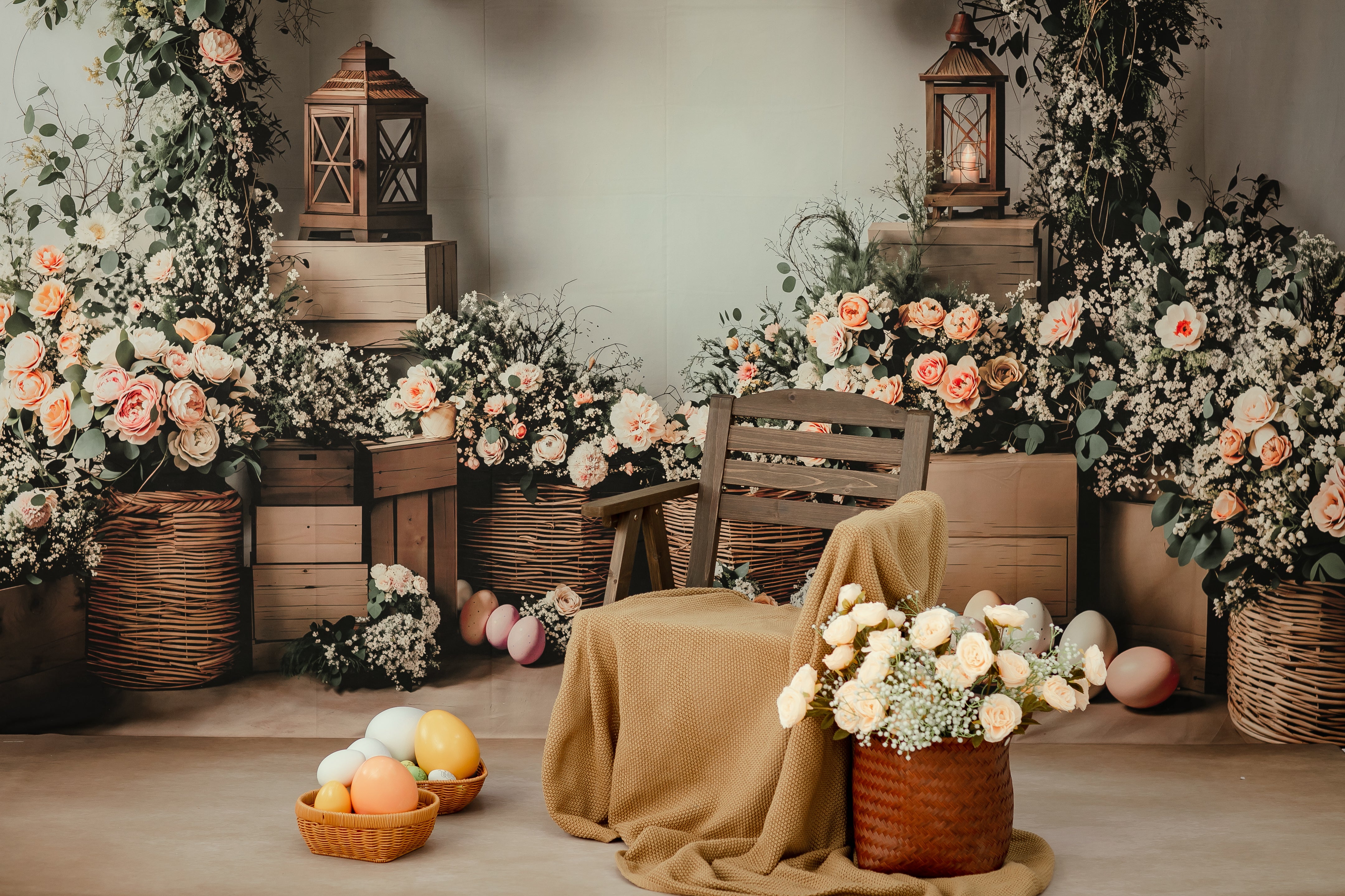 Bloemenmuts voor pasgeboren fotografie