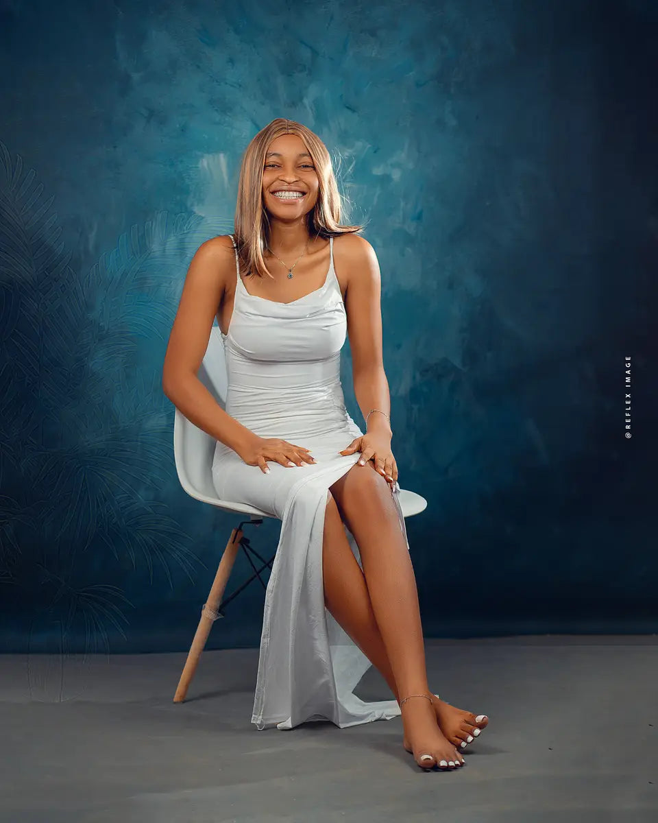 Kate 5x7ft Abstract Dark Blue Strong Textured Hand Painted Backdrops Canvas