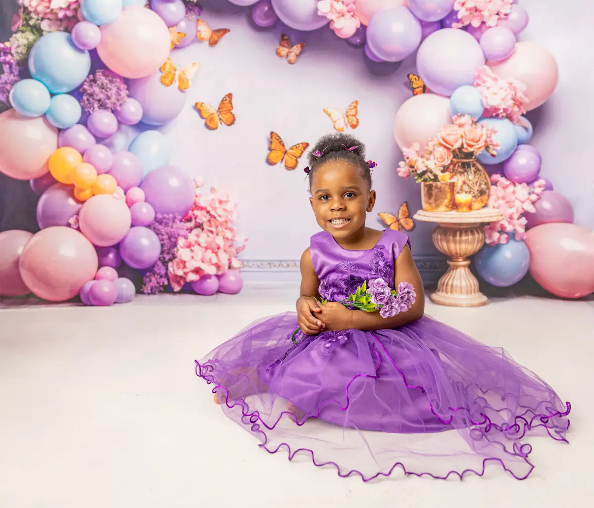 Kate Colorful Balloon Butterfly Wall Backdrop Designed by Chain Photography