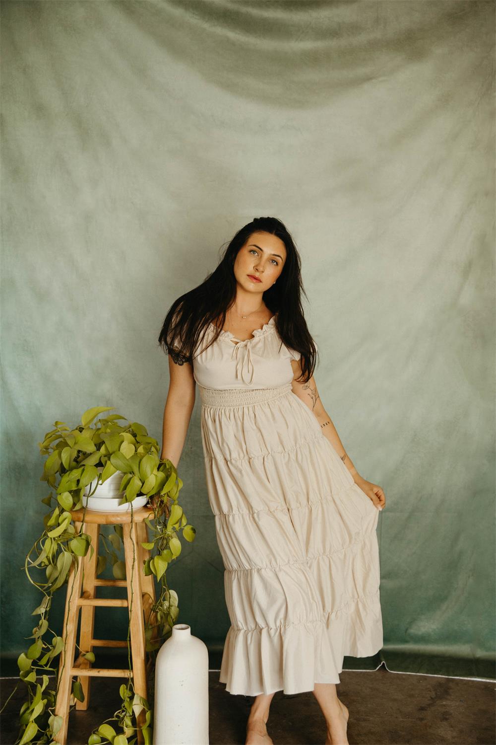 Kate Cold Dark Olive Green Texture Abstract Background Photos Backdrop