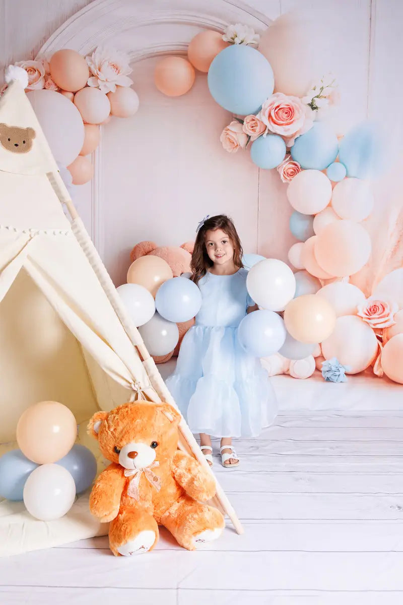 Cake Smash Globo Oso de Peluche Arco Fondo Designed by Emetselch