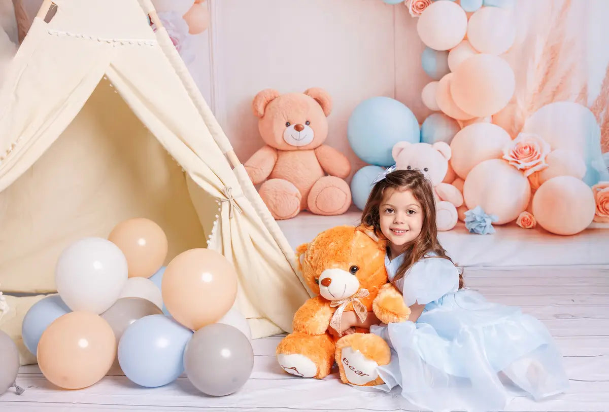 Cake Smash Globo Oso de Peluche Arco Fondo Designed by Emetselch