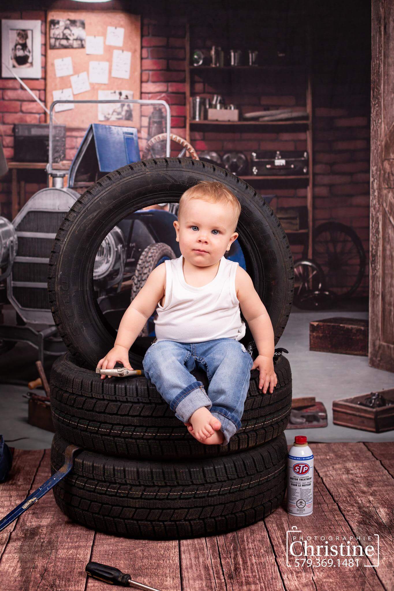 Kate Father's Day Garage Car Workshop Backdrops for Boy - Kate Backdrop