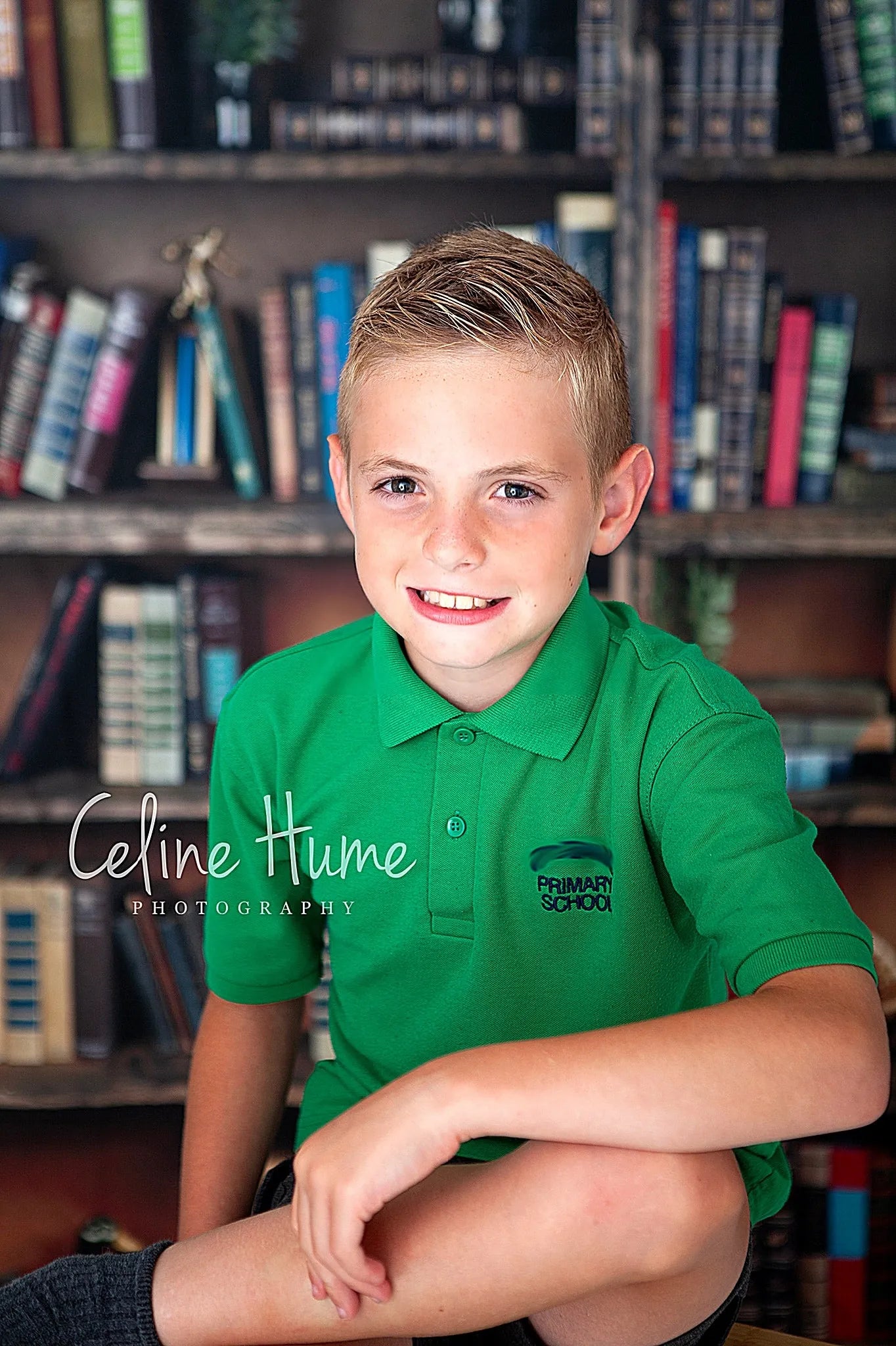 Kate Bookshelf Back to School/Graduation Children Backdrop Designed by Arica Kirby - Kate Backdrop