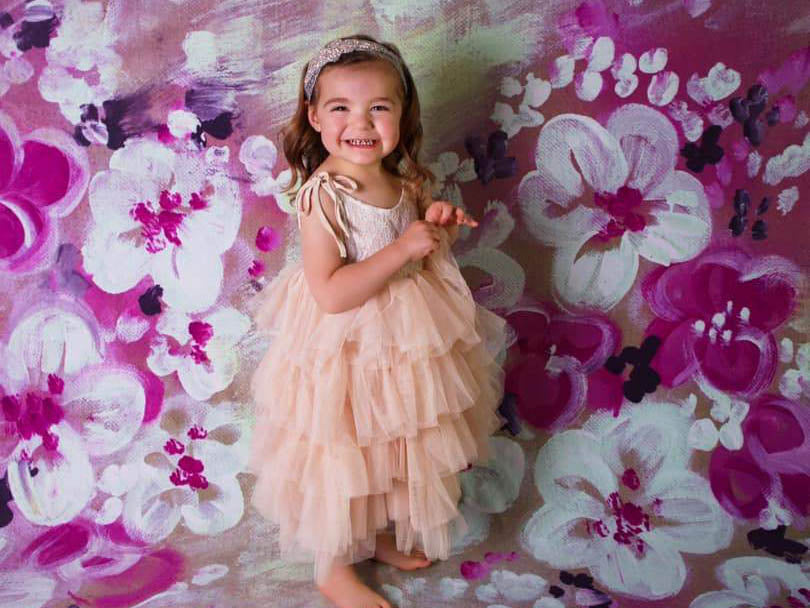 Kate Fine Art White and Rose Florals Backdrop for Photography - Kate Backdrop