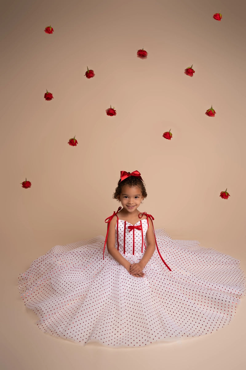 Gradient Roze en Paars Gerimpeld Kinderjurkje voor Fotografie