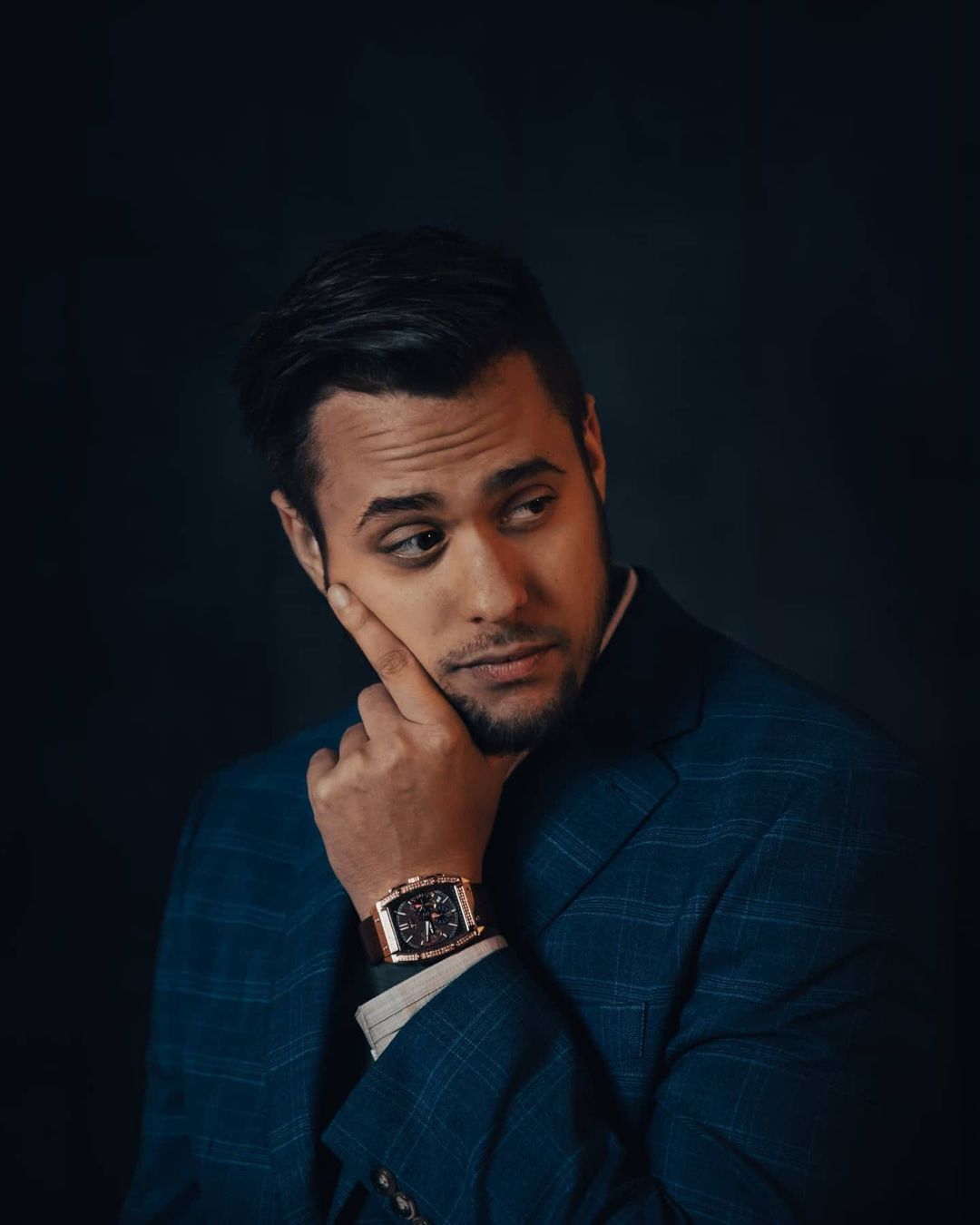 Kate Cold Black Around Gray Texture Abstract Backdrop Portrait - Katebackdrop