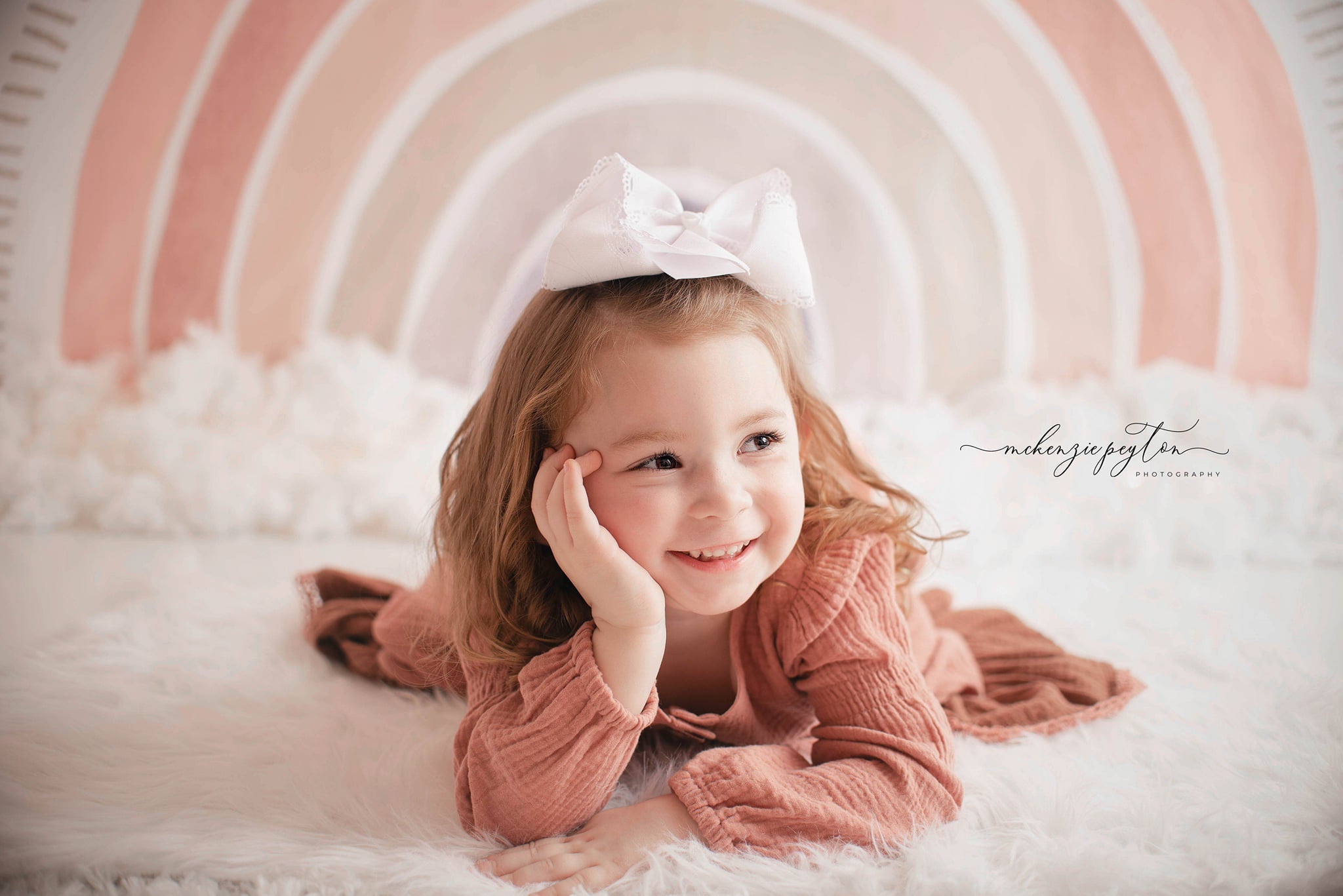 Boho Regenboog Fleece Foto Achtergrond Ontworpen door Mandy Ringe Fotografie