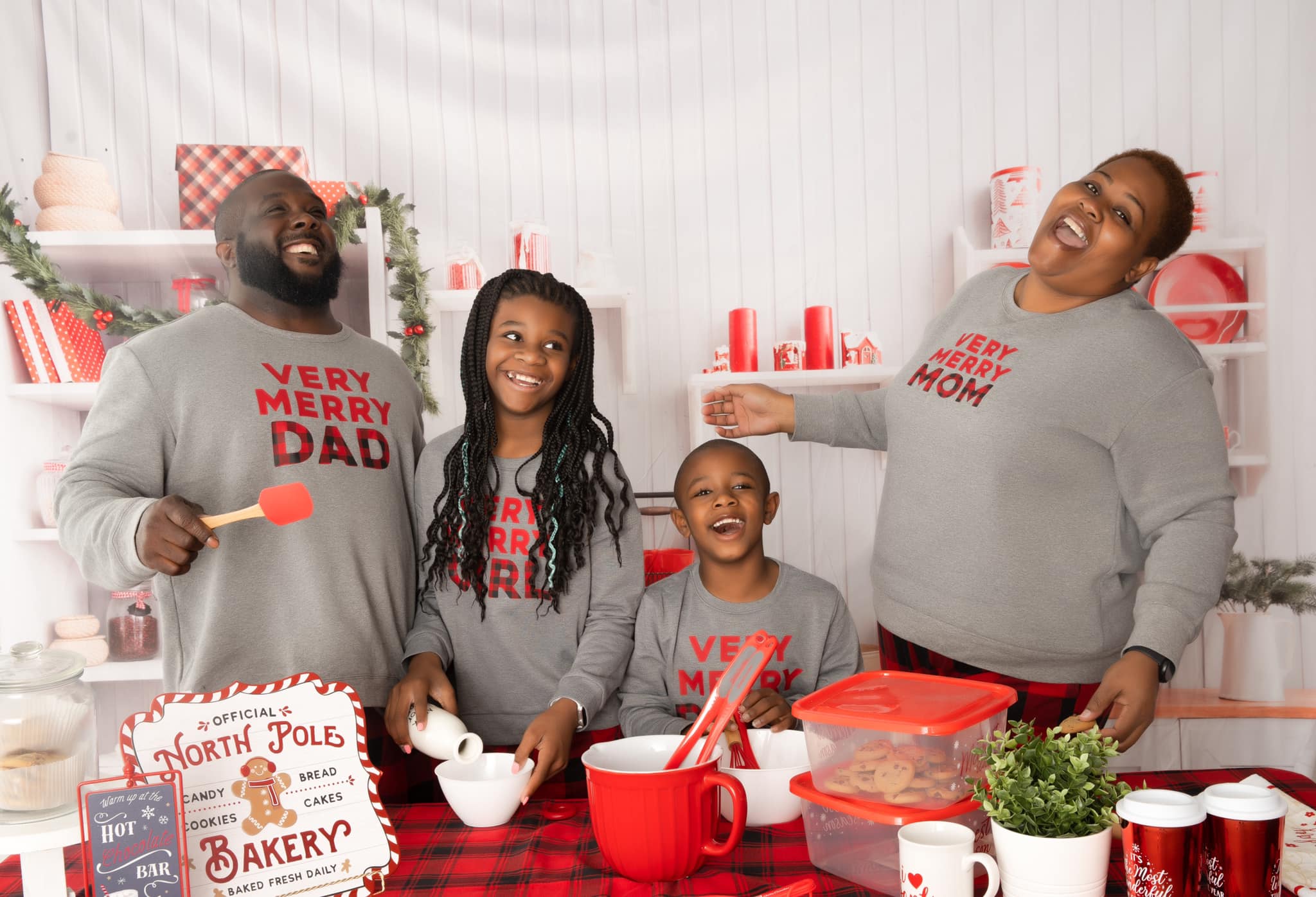 Kate Christmas Kitchen Fleece Backdrop White Wall for Photography