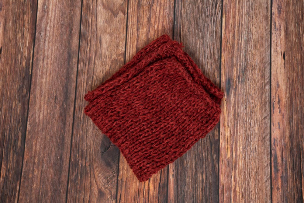 Kate Red Wool Handcraft 50X50cm Newborn Baby Blanket for Photography