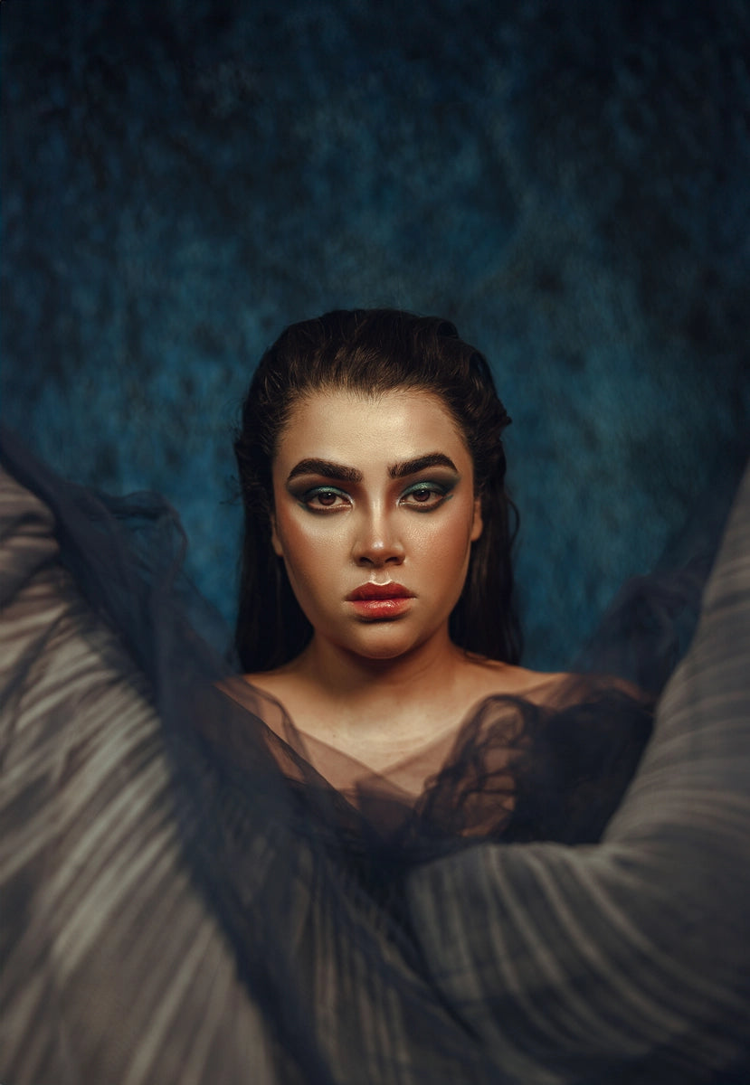 Kate Textured Photo Backdrops deep blue abstract - Kate Backdrop