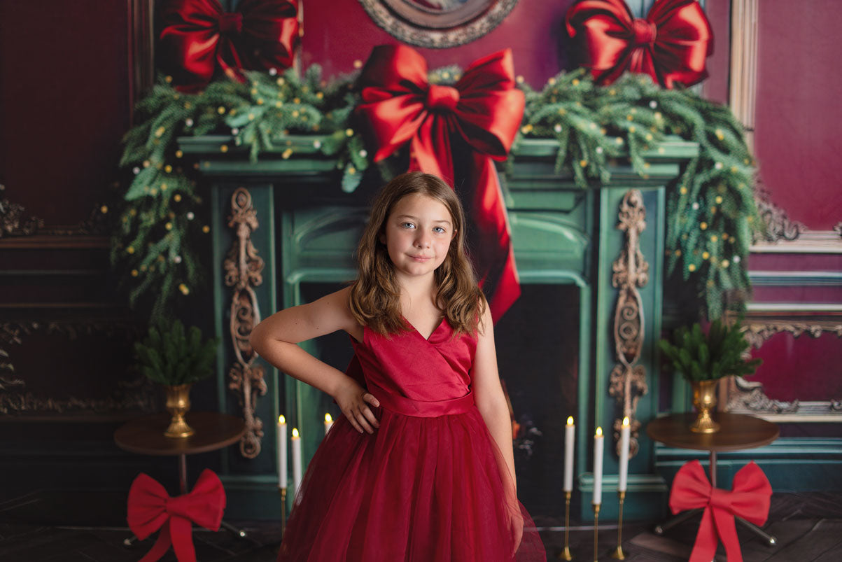 Kate Christmas Elegant Santa Living Room Photo Kits Photography Backdrops&Props Themed Bundle