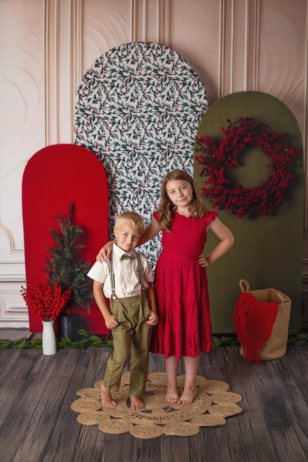 RTS Kate Cozy Boho Christmas Photo Kit Photography Backdrops&Props Themed Bundle