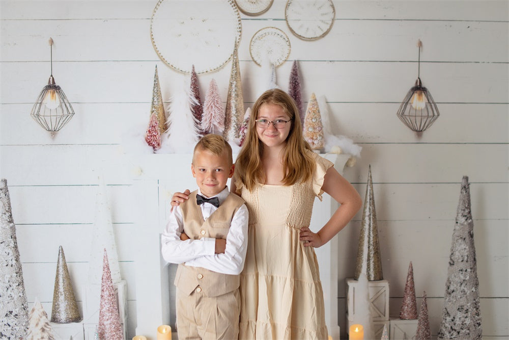 Kate Pink and Gold Boho Christmas Photo Kit Photography Backdrops&Props Themed Bundle