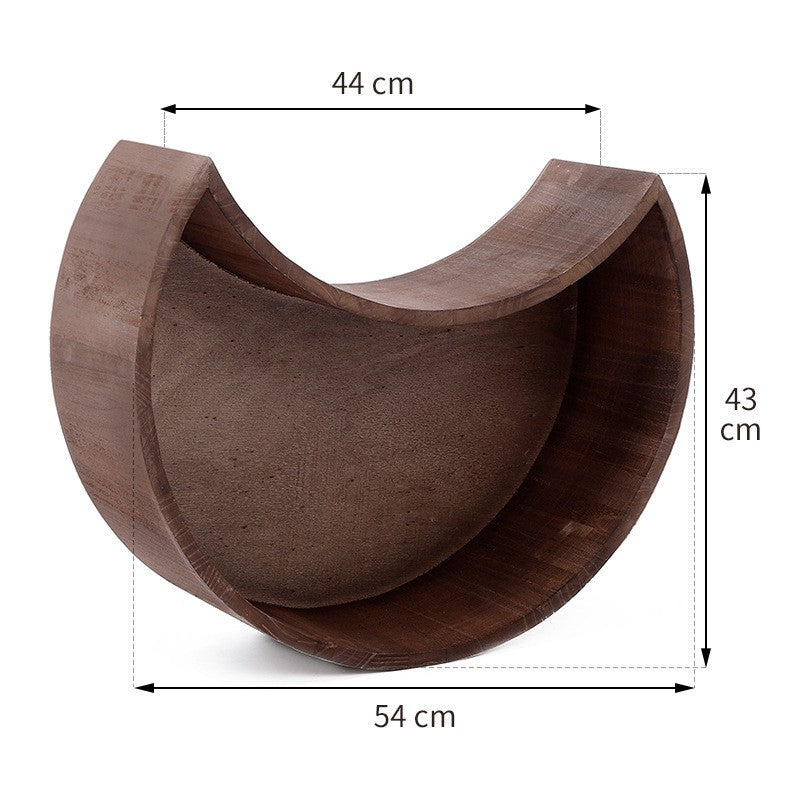 Houten maansikkelvormige pasgeboren fotografie rekwisieten