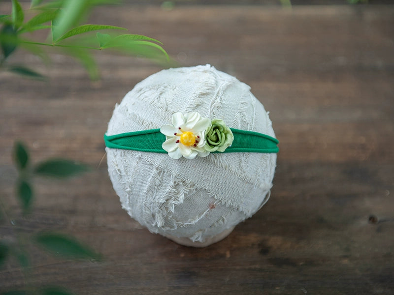 Bloemenstretch-tieback-hoofdband voor Newborn fotografie set