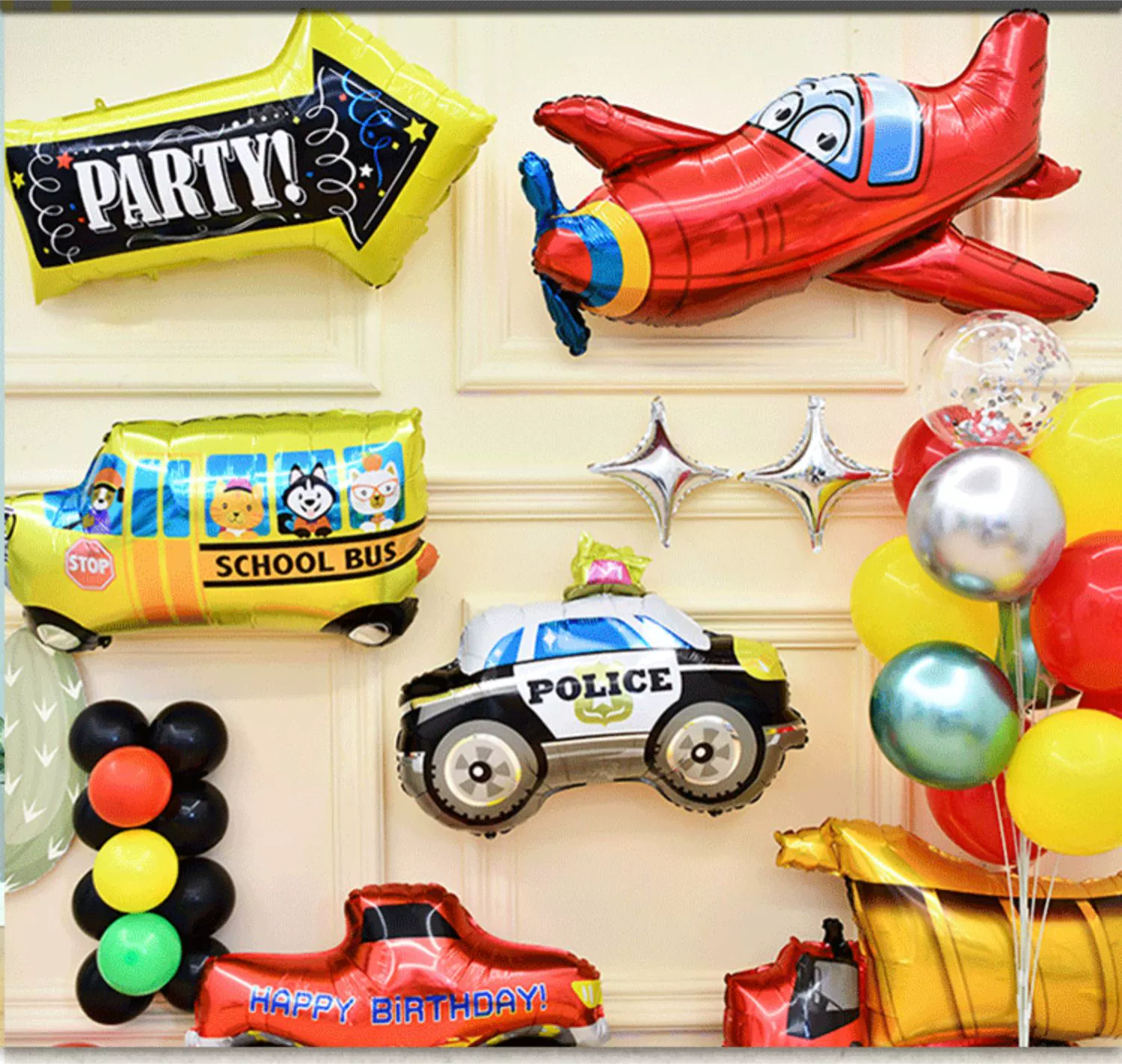 Kate Cars Truck Inflatable Props Set 14pcs