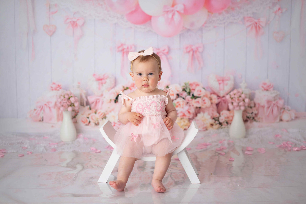 Kate Pink Balloon Flower Cakesmash Photo Kit Photography Backdrops&Props Themed Bundle(US ONLY)