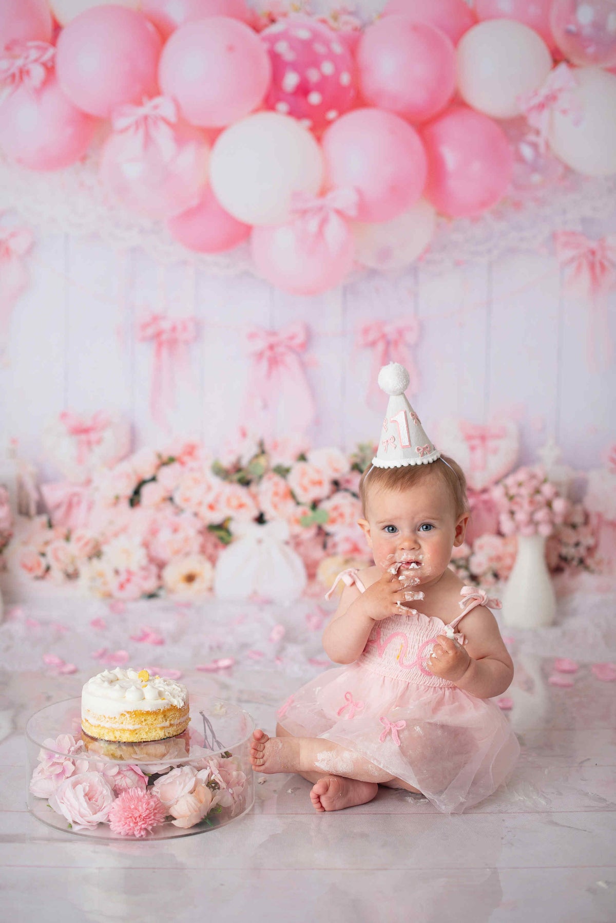 Kate Pink Balloon Flower Cakesmash Photo Kit Photography Backdrops&Props Themed Bundle(US ONLY)