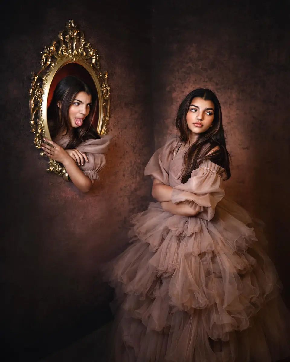 Kate 5x7ft Abstract Texture Brown Mid Color Spray Painted Backdrops