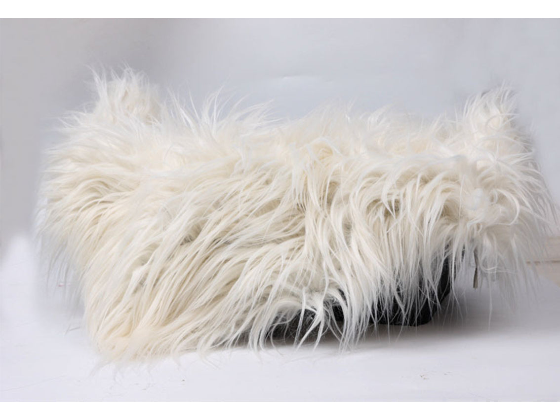 Kate Faux Fur Blanket Basket Stuffing Mat