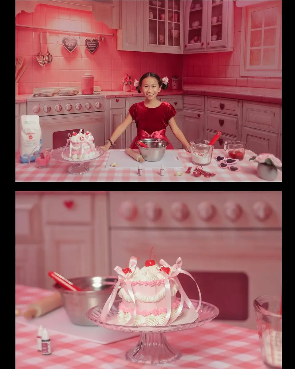 Kate Valentine Fashion Doll Pink Kitchen Room Set