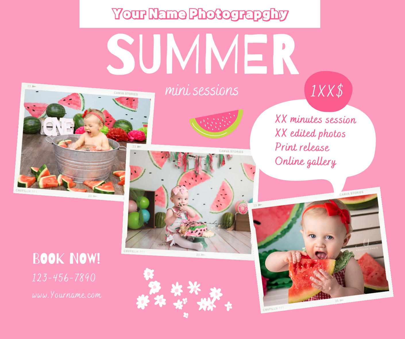 Kate Free Summer Mini Session Template For Photographers