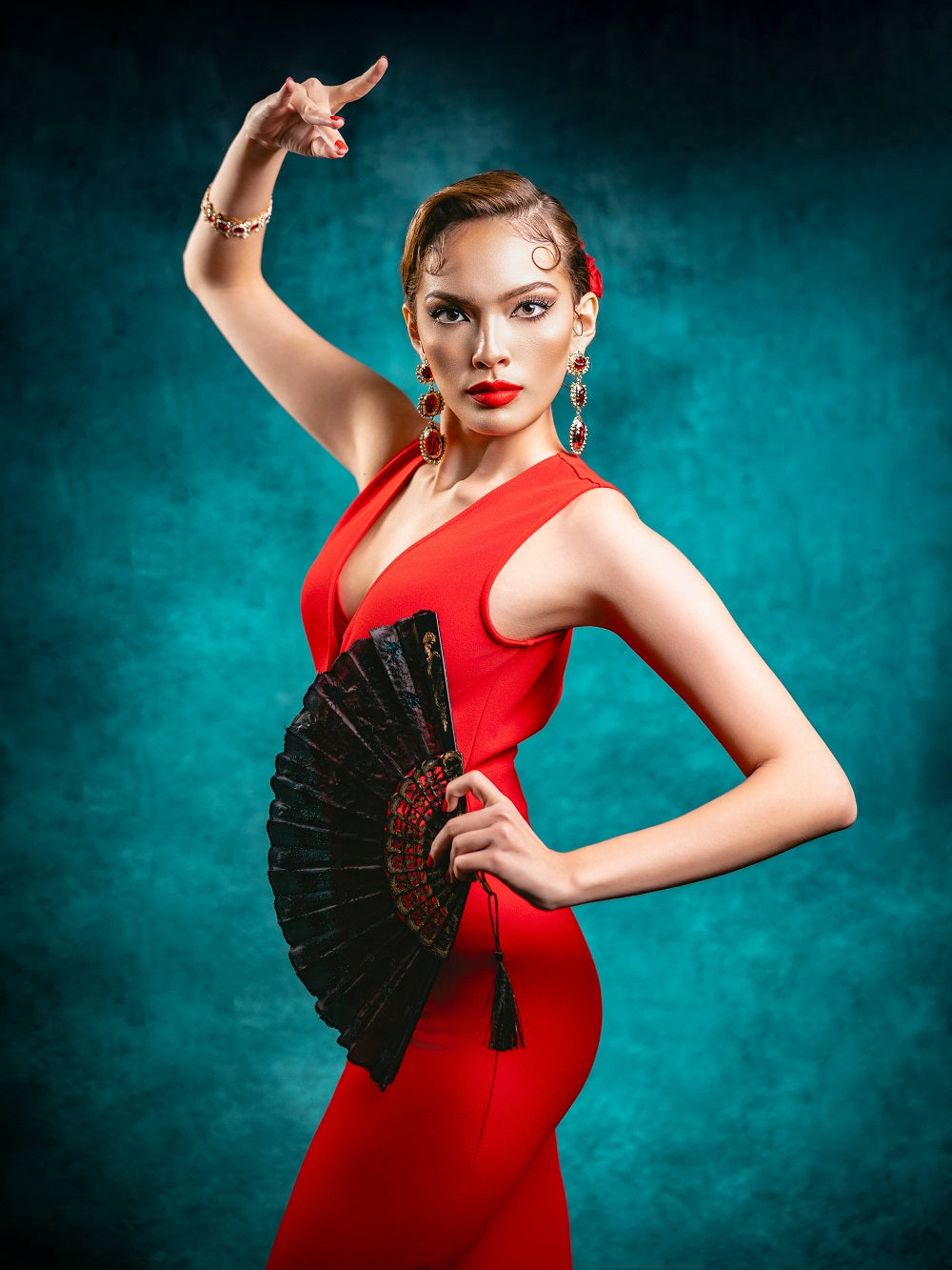 Kate Sweep Abstract Blue Green Backdrop for Photography