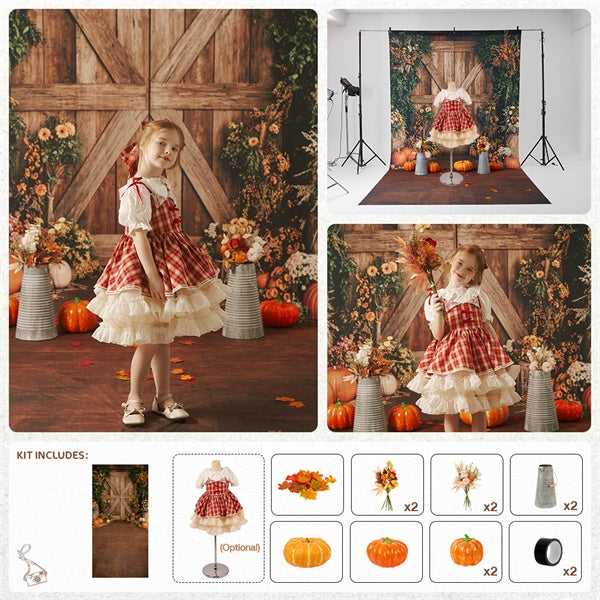 Kate Fall Barn Door Pumpkin Photo Kit