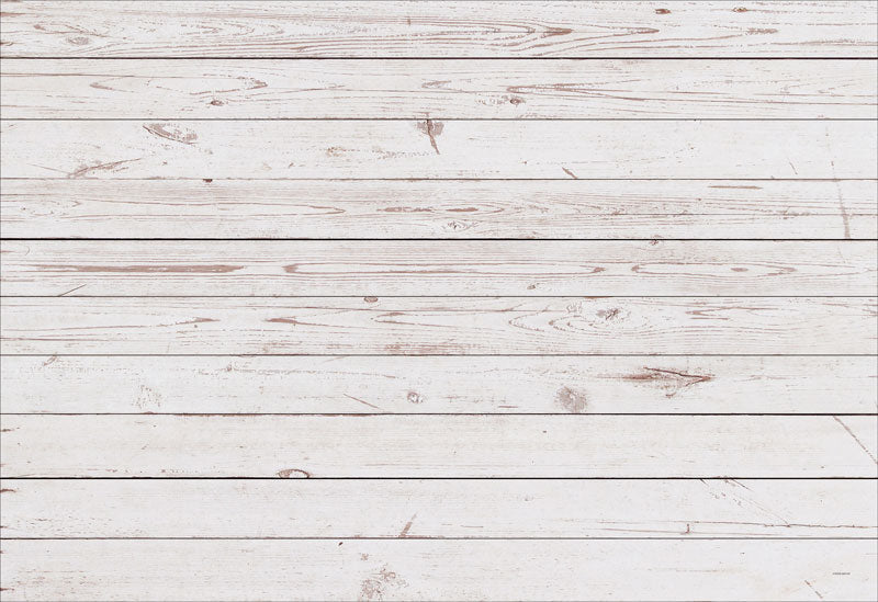 Kate Retro White Distressed Wood Rubber Floor Mat for Photo Stock