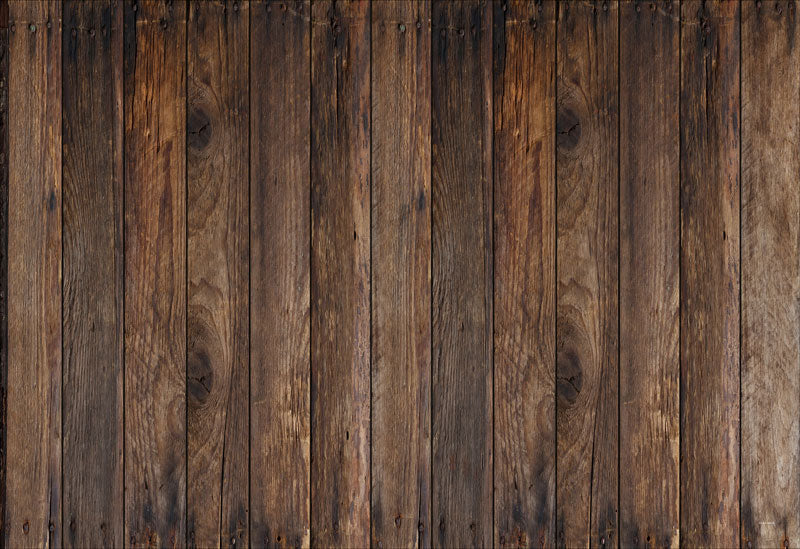 Kate Retro Wood Brown Rubber Floor Mat