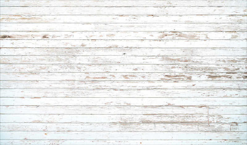 Estera de suelo de madera blanca rústica con diseño de goma diseñada por Arica Kirby (azul claro)