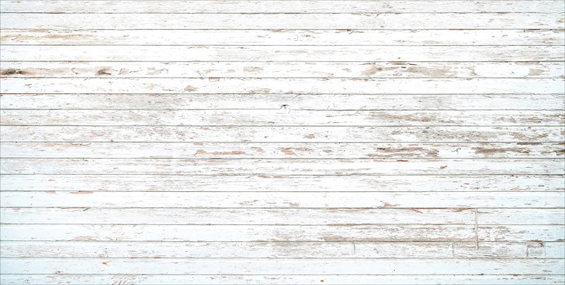 SALE RTS Kate Rustic White Wood Rubber Floor Mat Designed by Arica Kirby(US ONLY)