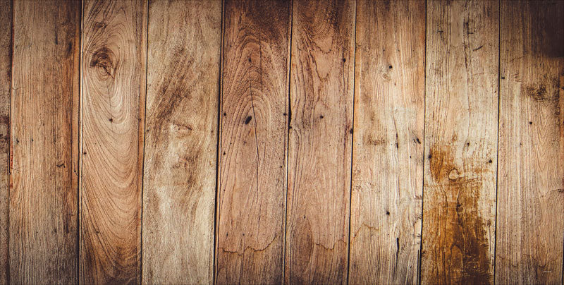 Kate Light Brown Wood Rubber Floor Mat