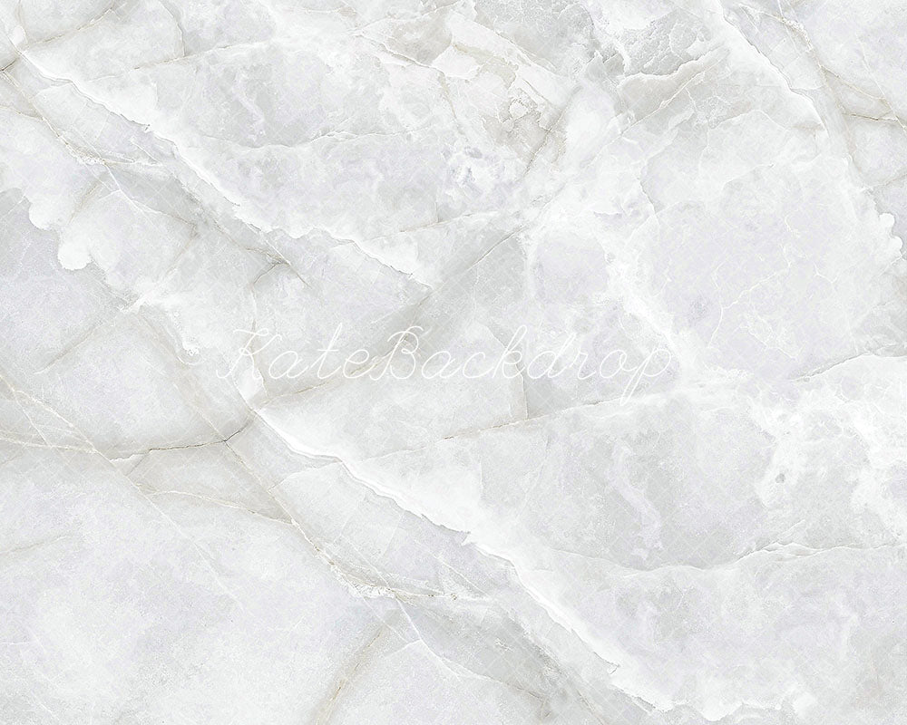 Kate White Marble little gray Rubber Floor Mat