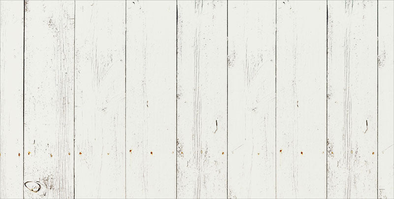 Kate Wide White Barn Planks Wood Rubber Floor Mat designed by Mandy Ringe Photography