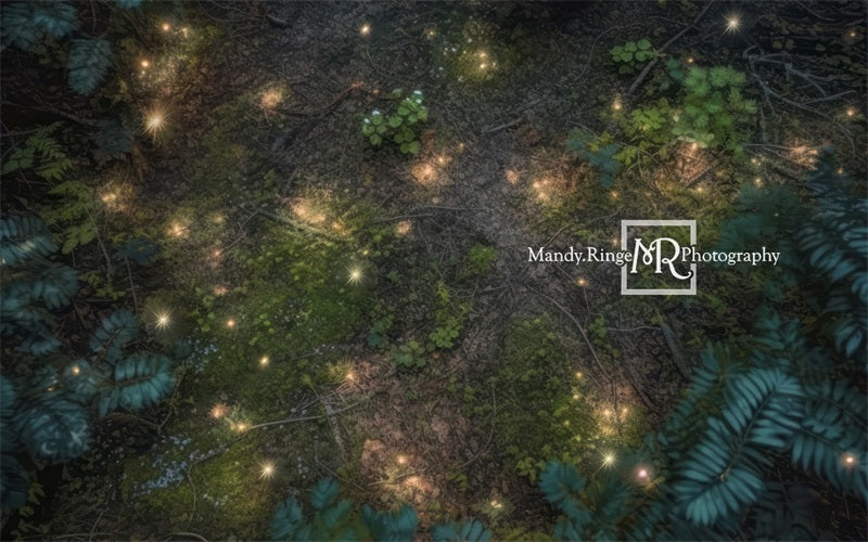 Kate Enchanted Fairy Forest at Night Rubber Floor Mat designed by Mandy Ringe Photography