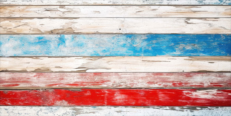 Kate Summer High Distressed July 4 Wood Rubber Floor Mat designed by Mini MakeBelieve