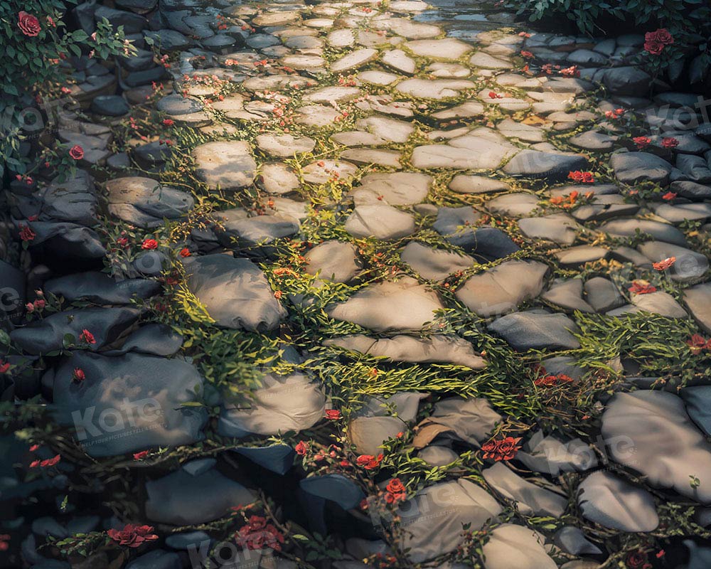 Tapete de suelo de piedra de primavera de caucho