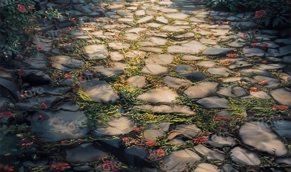 Tapete de suelo de piedra de primavera de caucho