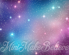 Kate Colorful Sparkle Star Sky Rubber Floor Mat designed by Mini MakeBelieve