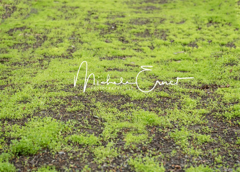 Lichtgroene feeënmos tuinrubberen vloermat ontworpen door Michele Ernst Fotografie