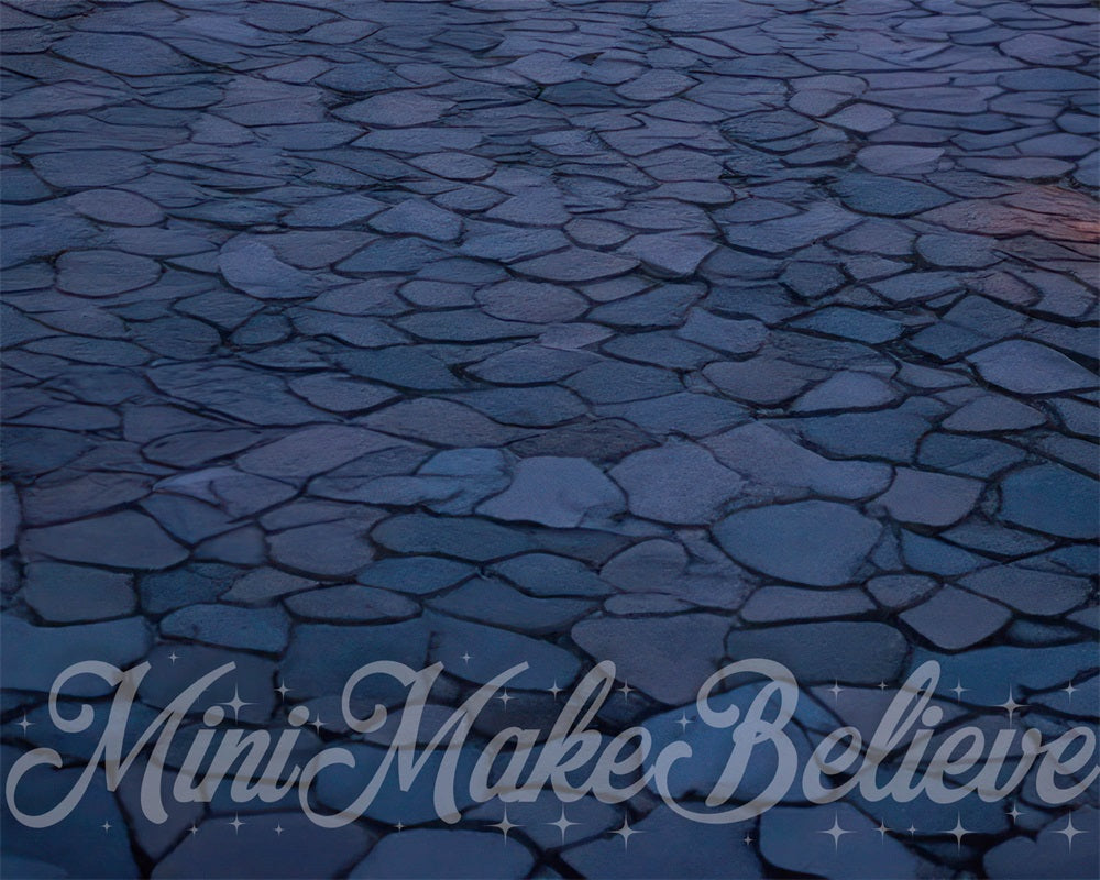 SALE RTS Kate Dark Blue Cobblestone Rubber Floor Mat for Photography designed by Mini MakeBelieve (US ONLY)