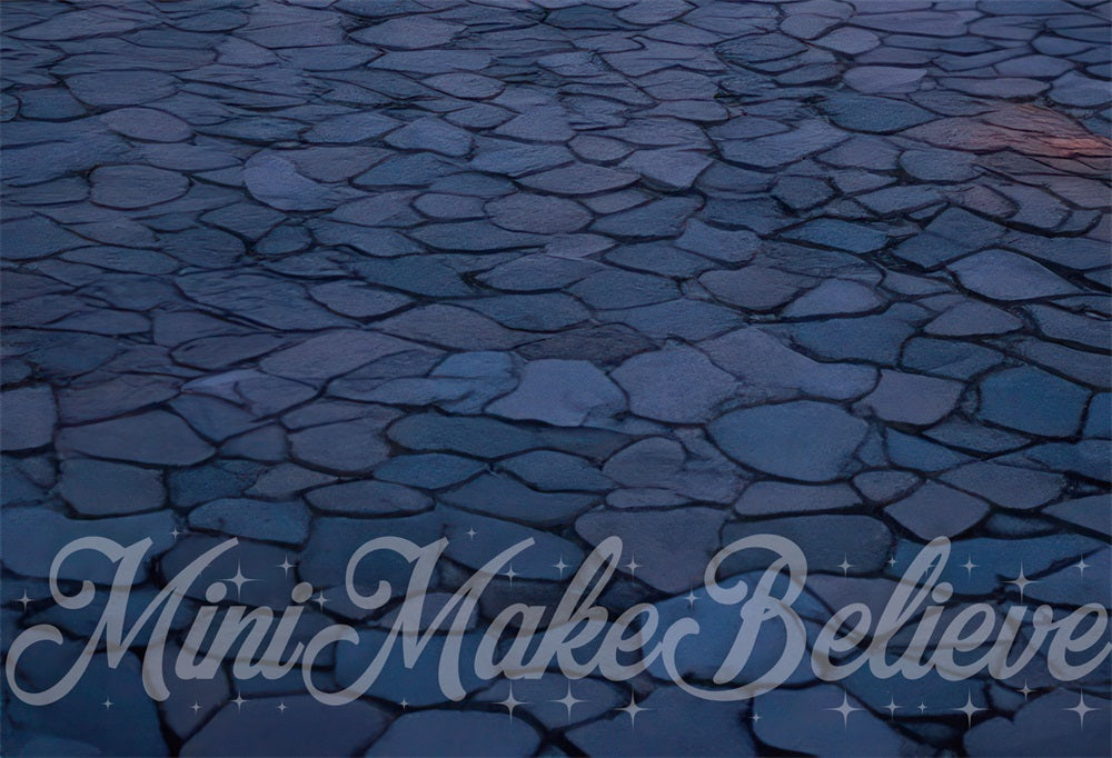 SALE RTS Kate Dark Blue Cobblestone Rubber Floor Mat for Photography designed by Mini MakeBelieve (US ONLY)