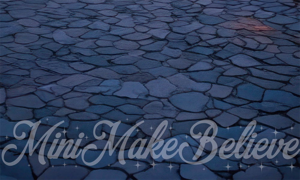 SALE RTS Kate Dark Blue Cobblestone Rubber Floor Mat for Photography designed by Mini MakeBelieve (US ONLY)