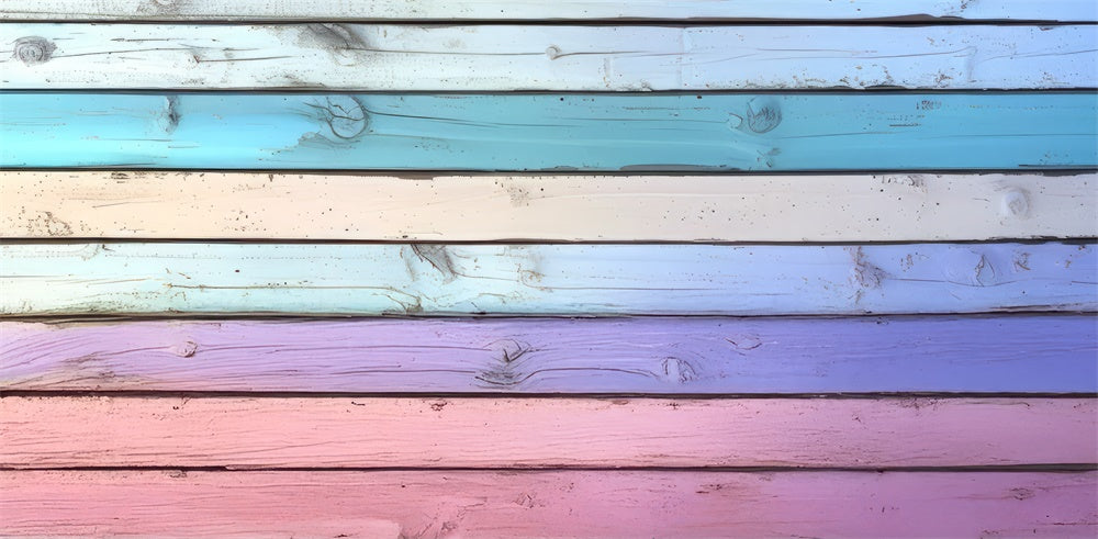 Kleurige Pastel Houten Plank Vloer Foto Achtergrond Designed by Mini MakeBelieve