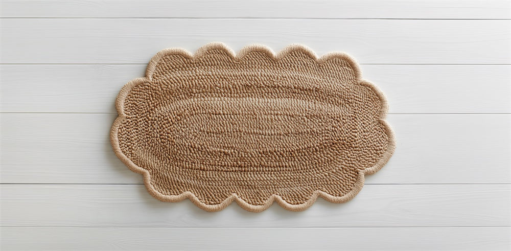 Kate Boho Newborn Jute Woven Rug Rubber Floor Mat Designed by Mini MakeBelieve