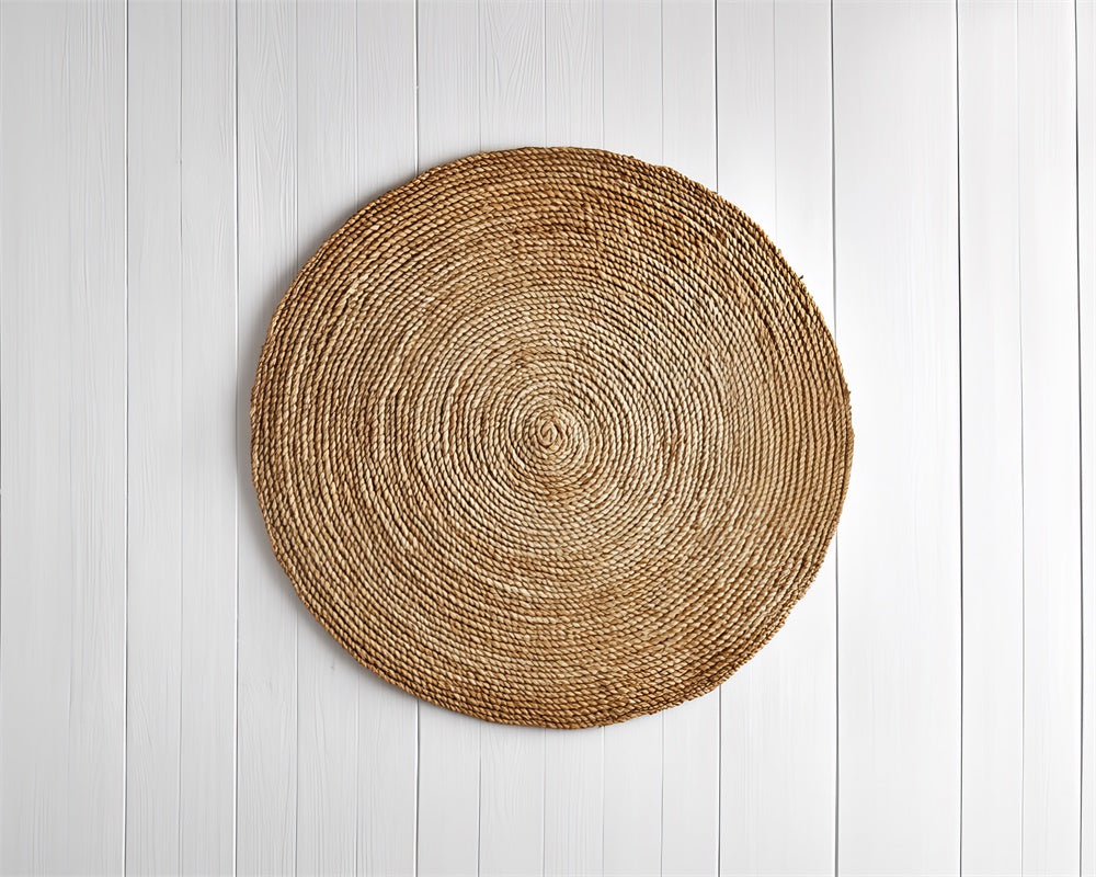 Kate Newborn Natural Woven Circle Floor Backdrop Designed by Mini MakeBelieve